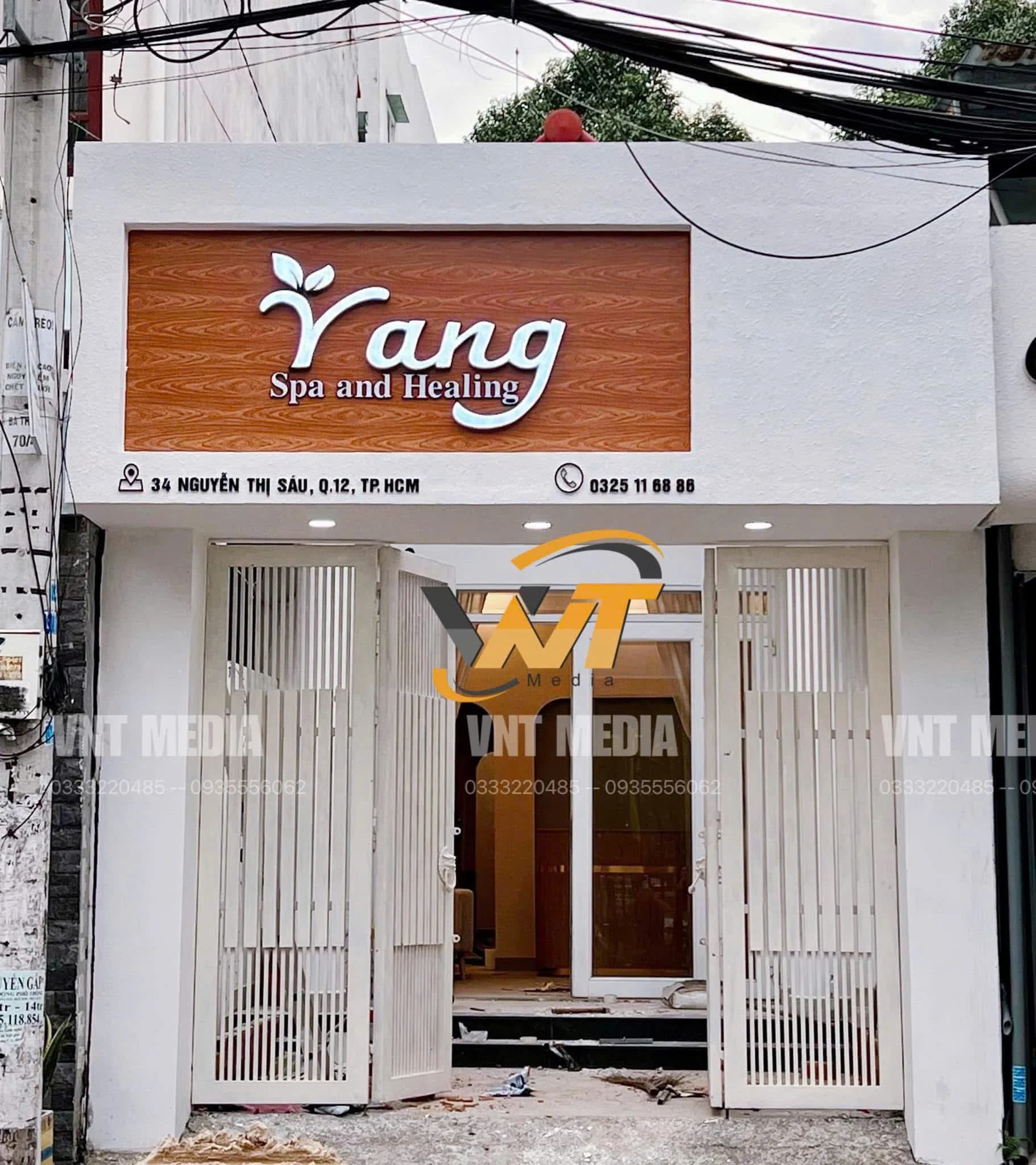 Bảng Hiệu Yang Spa and Healing Quận 12 - VNT Media